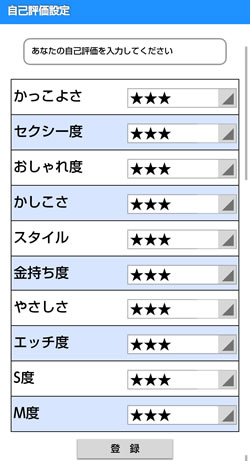 自己評価の設定