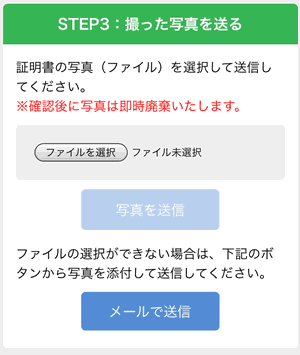 撮った写真を送る
